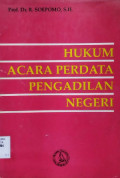 HUKUM ACARA PERDATA PENGADILAN NEGERI