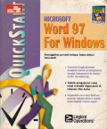 QUICK START: MICROSOFT WORD 97 FOR WINDOWS