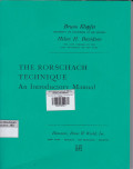 THE RORSCHECH TECHNIQUE AN INTRODUCTORY MANUAL