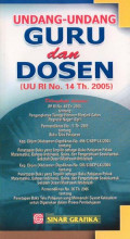 UNDANG-UNDANG GURU DAN DOSEN (UU RI NO. 14 TH.2005)